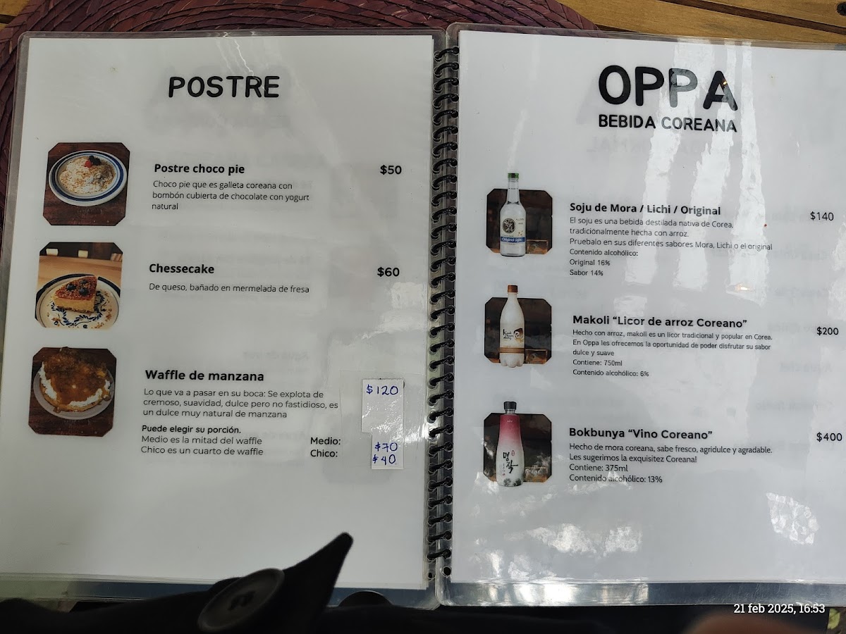 OPPA 오빠 Menu 4