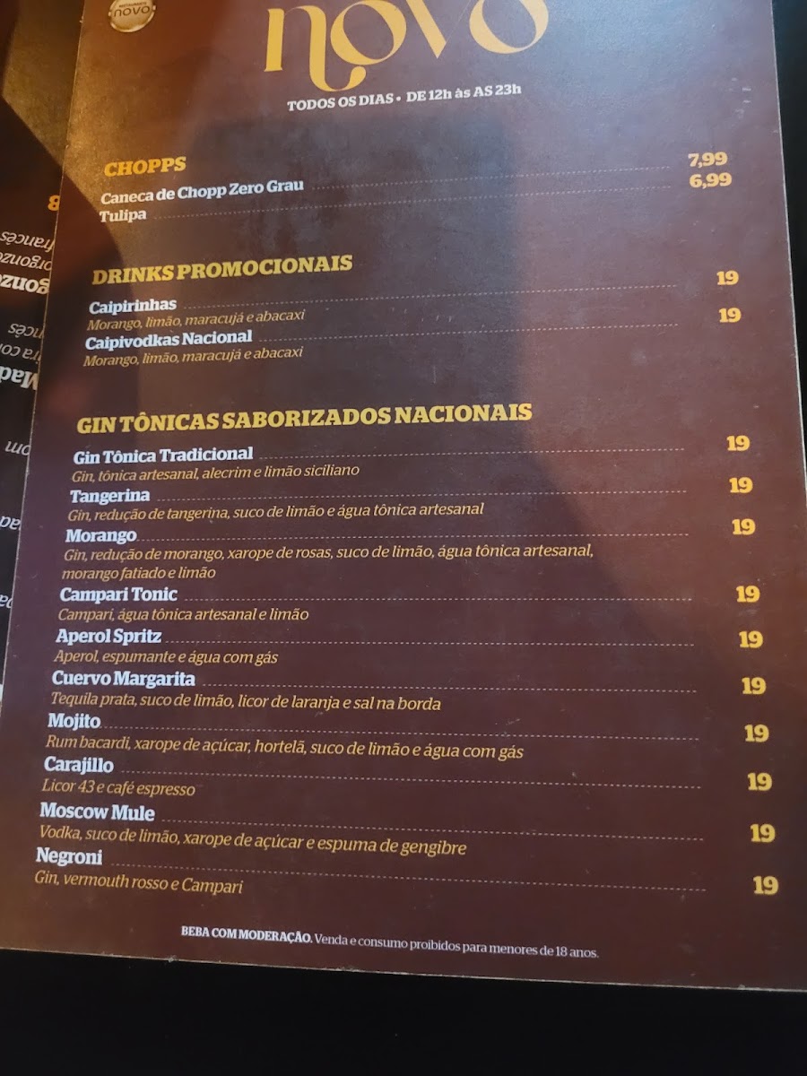 Restaurante Novo Menu 10