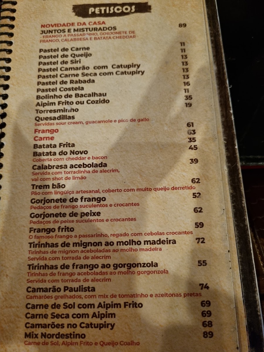 Restaurante Novo Menu 6