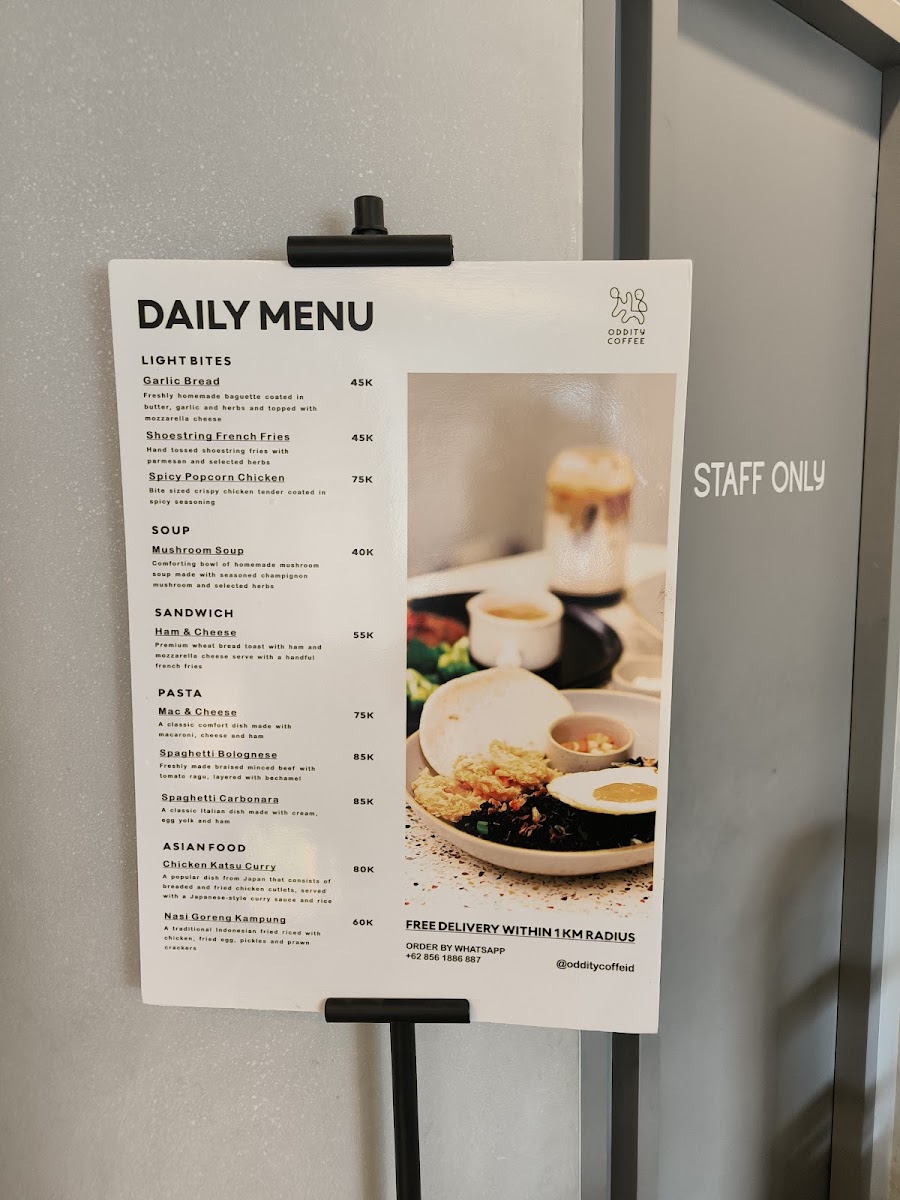 Oddity Coffee Menu 7