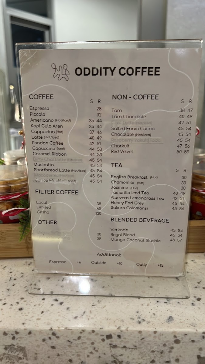 Oddity Coffee Menu 8
