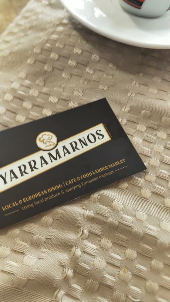 Yarramarnos Cafe Menu 1