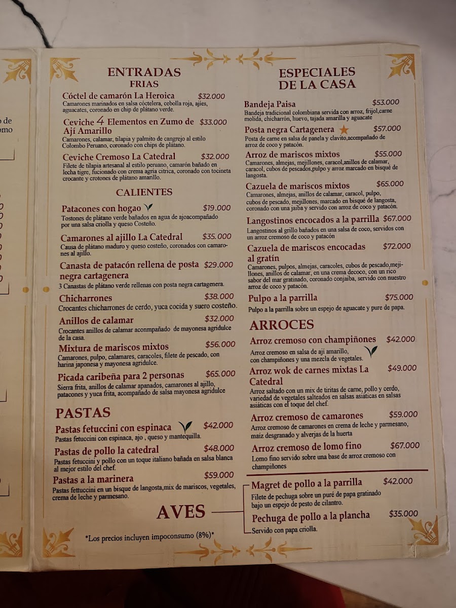 La Catedral Restaurante Menu 5