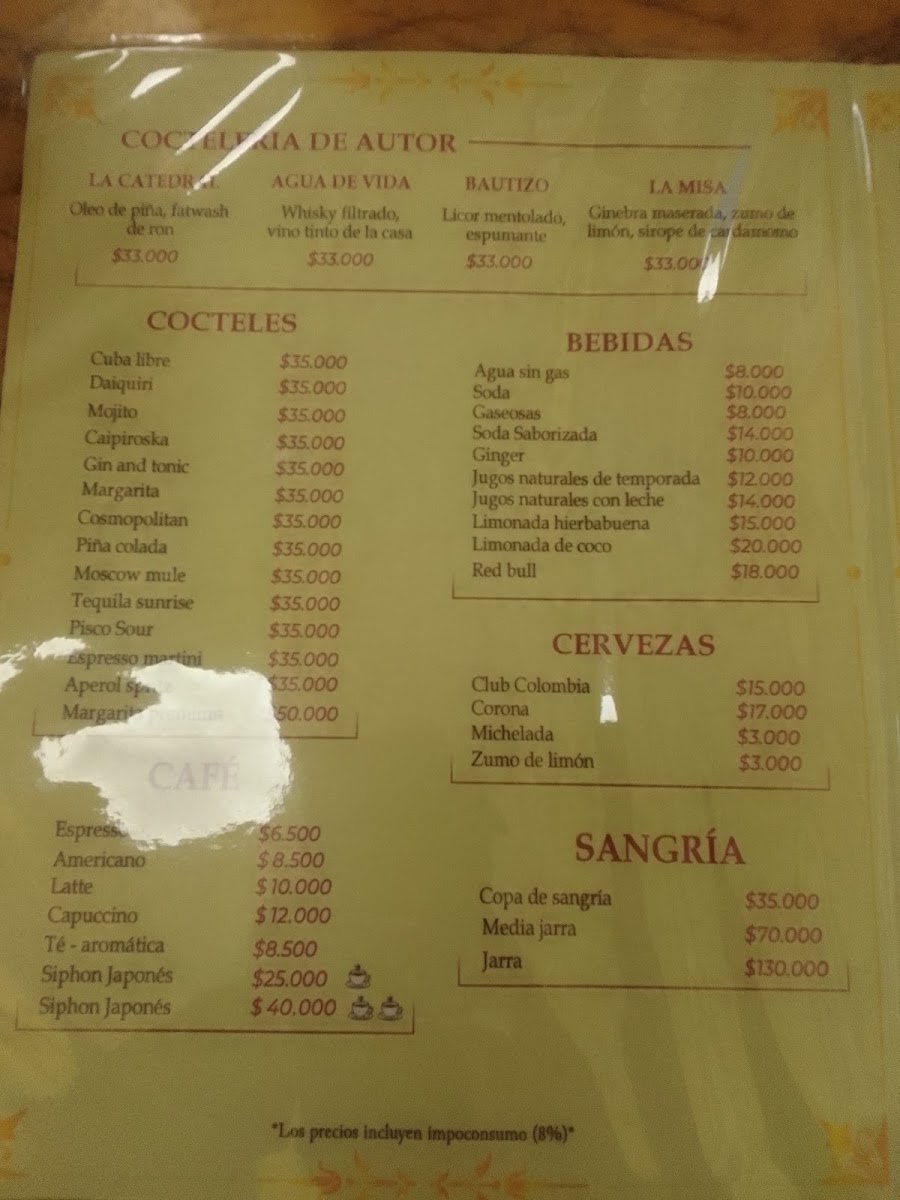 La Catedral Restaurante Menu 6
