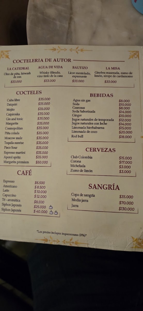 La Catedral Restaurante Menu 9