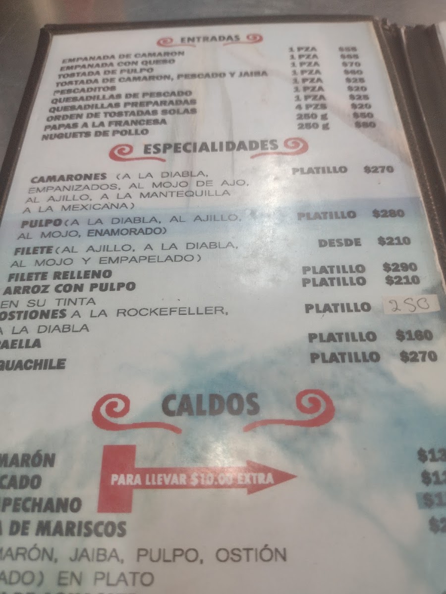 Marisquería El Güero Menu 5