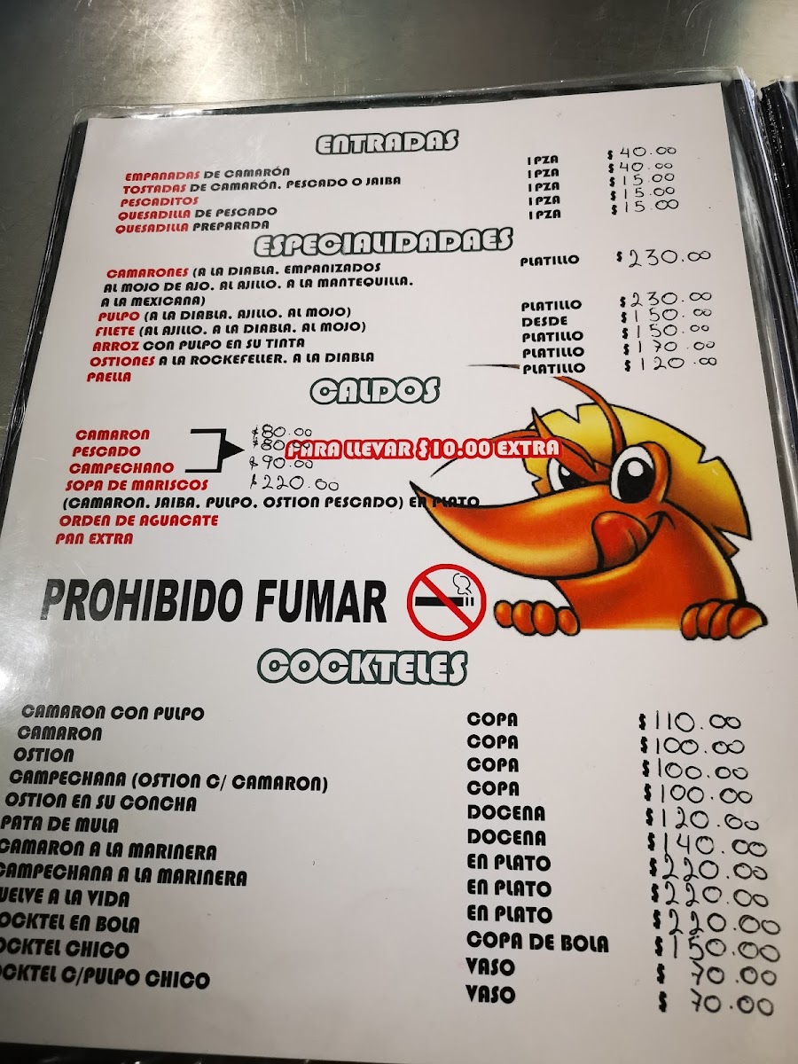 Marisquería El Güero Menu 7
