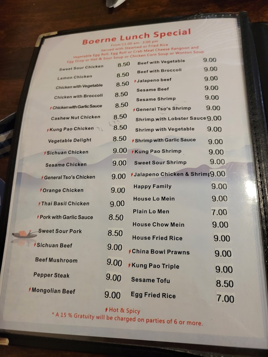 China Bowl Menu 2