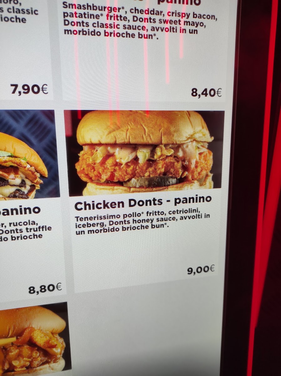 Donts - Trastevere Menu 1