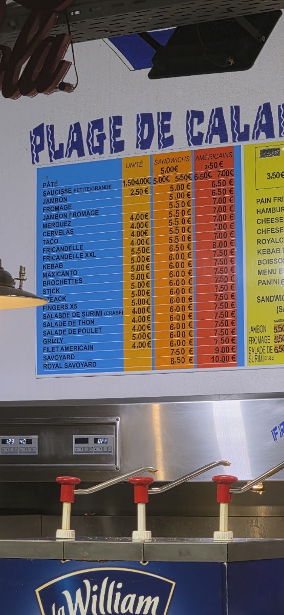 Friterie des Nations Menu 8