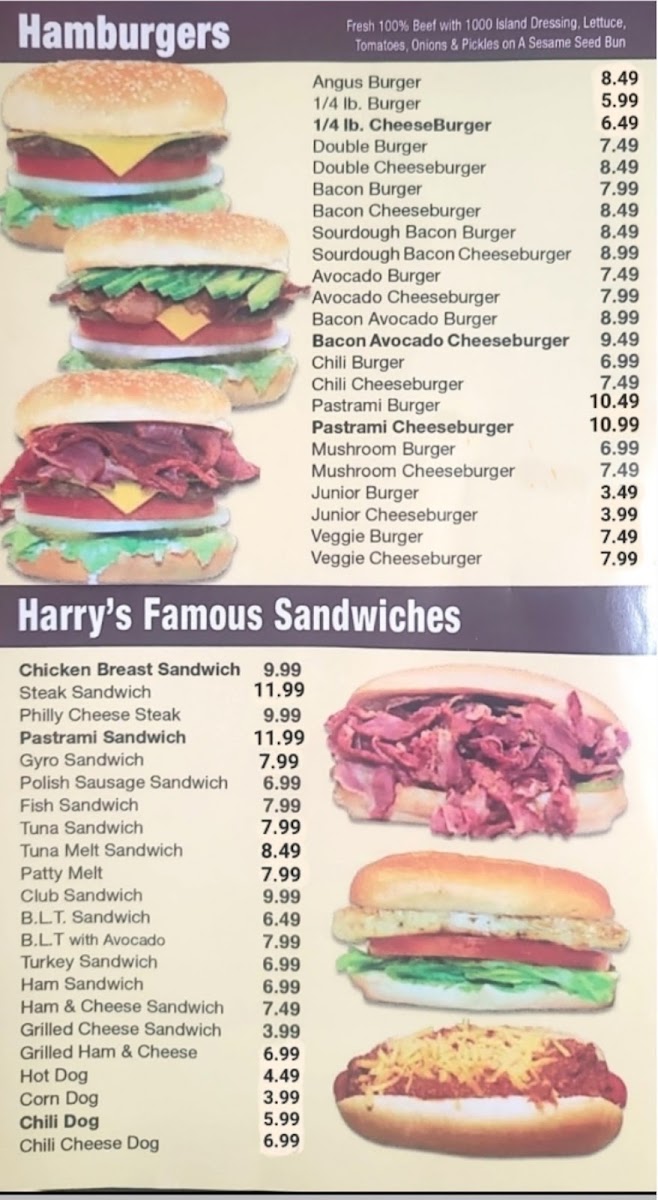 Harry's Place Menu 4