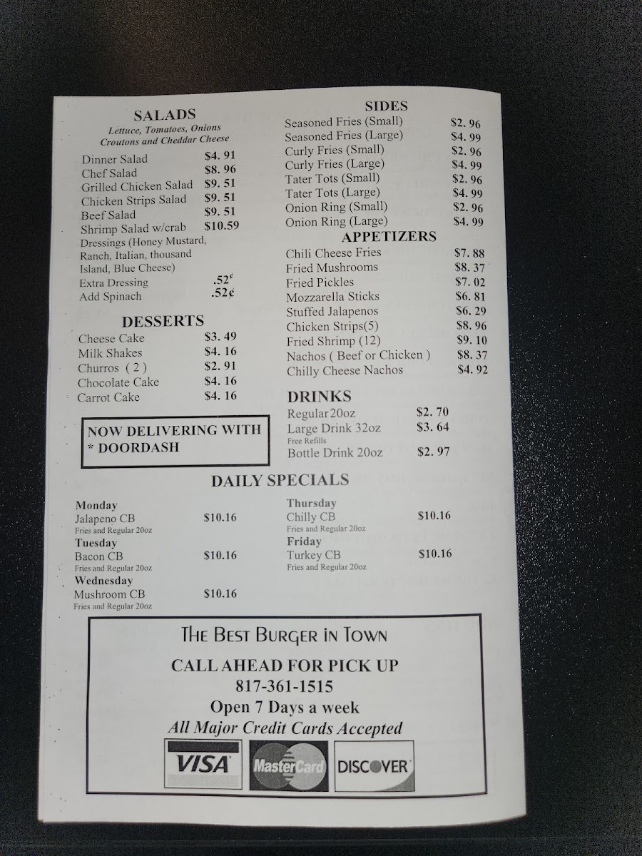 J's Restaurant Menu 6