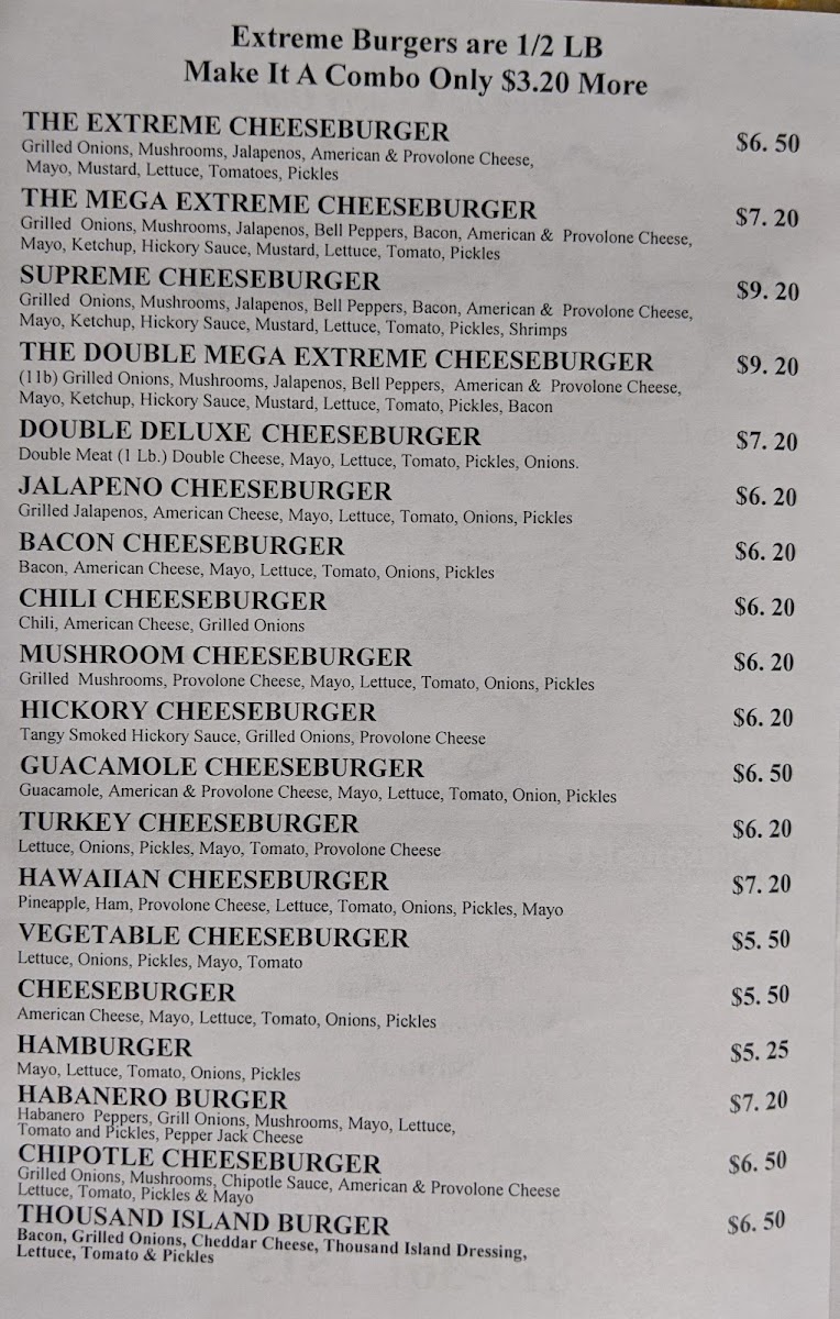 J's Restaurant Menu 7