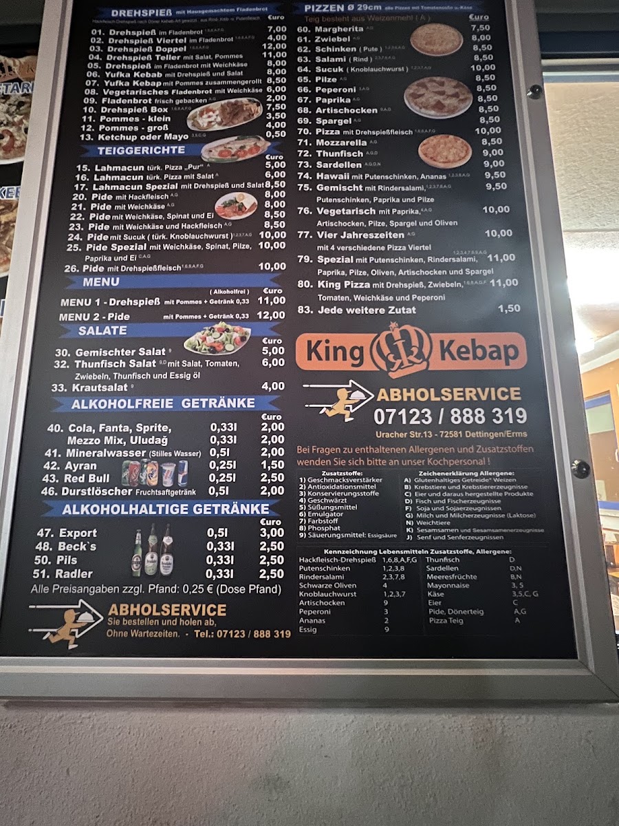 King Kebap Menu 1