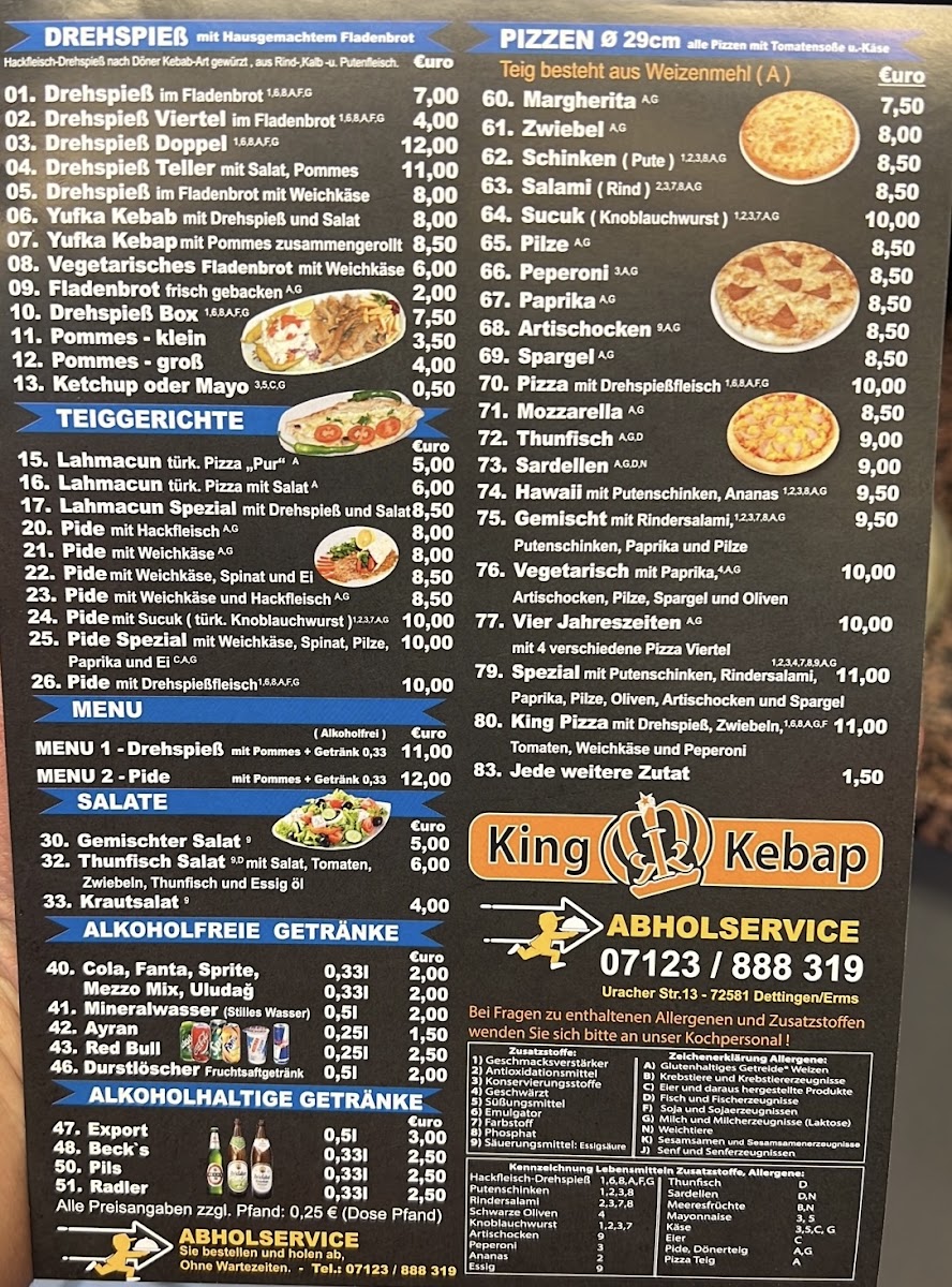 King Kebap Menu 2