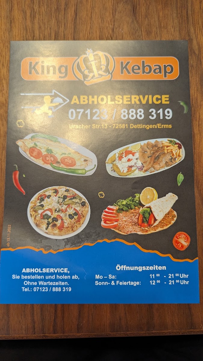 King Kebap Menu 5
