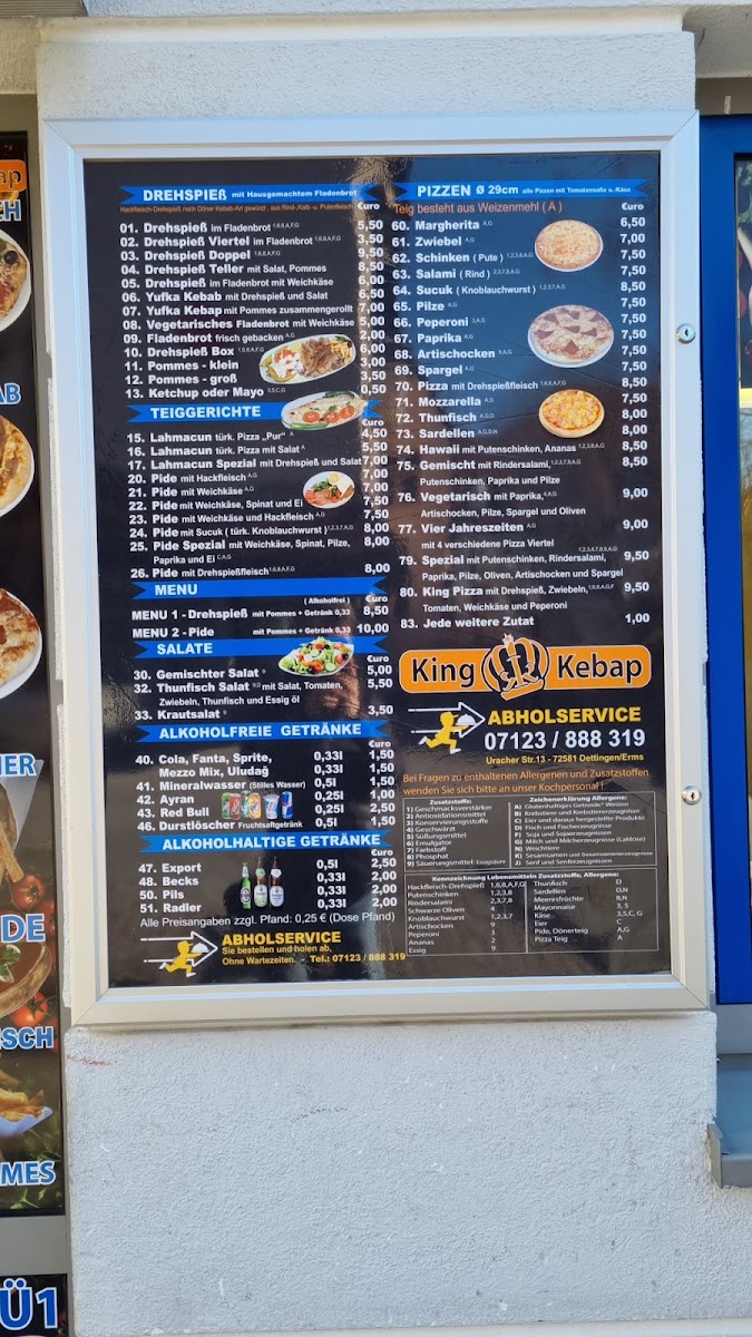 King Kebap Menu 6