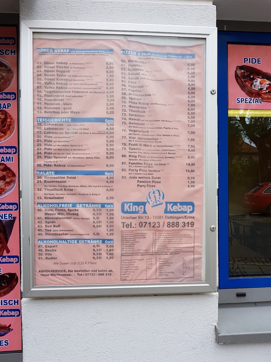King Kebap Menu 7
