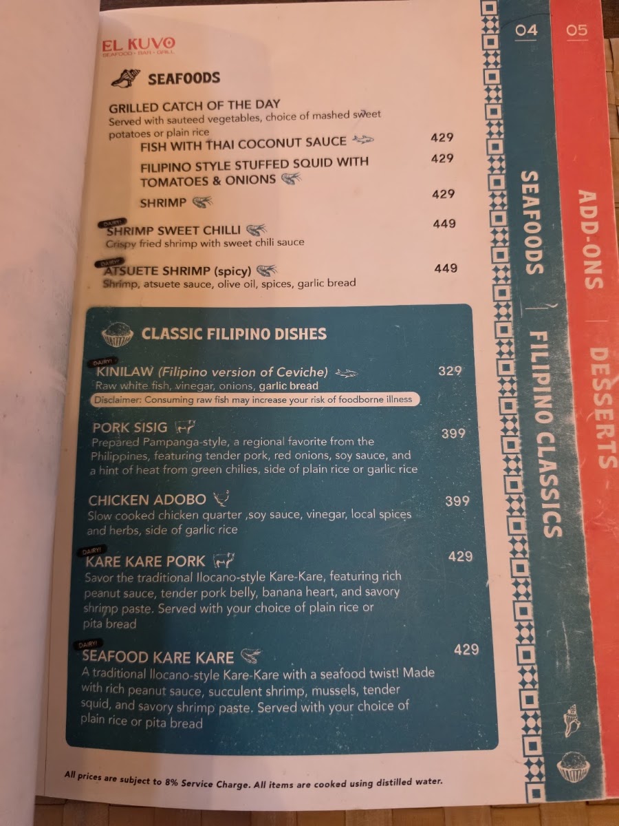 El Kuvo Menu 5