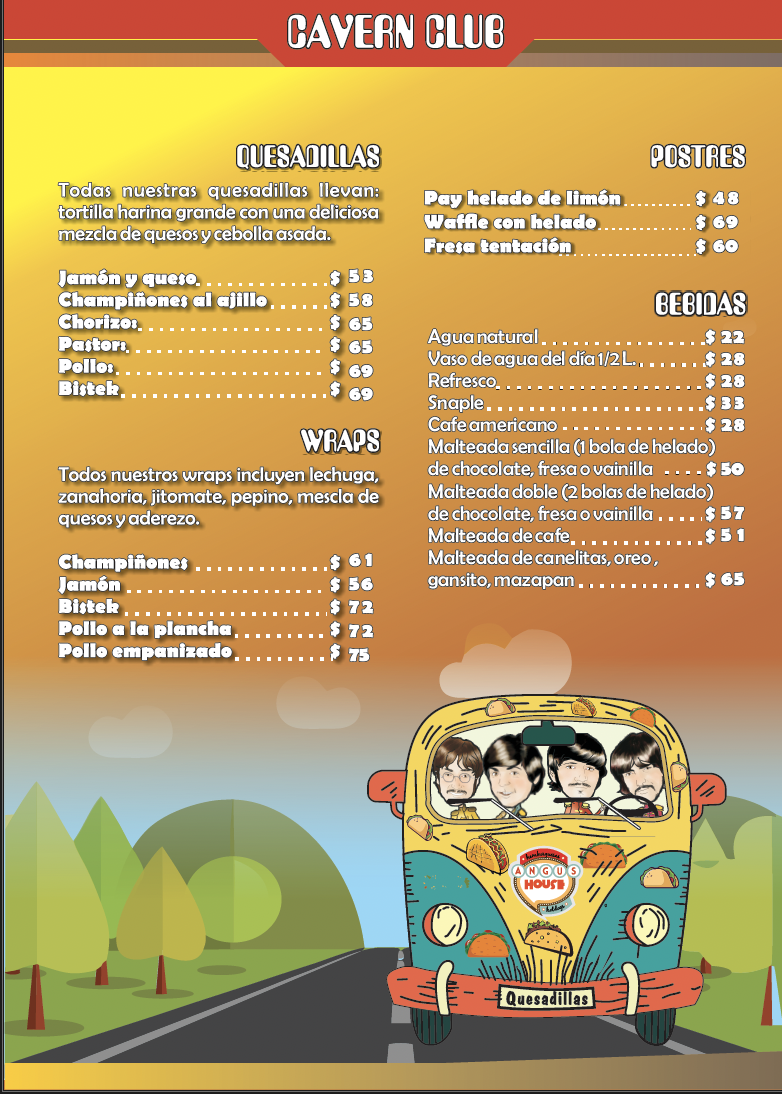 Angus House Menu 4