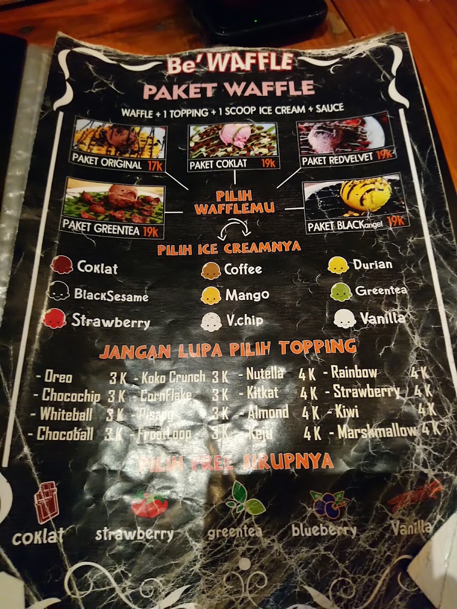 Be waffle Menu 8