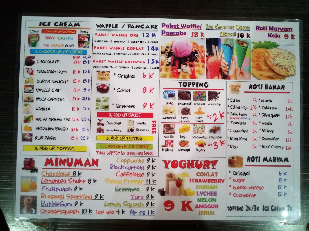Be waffle Menu 9