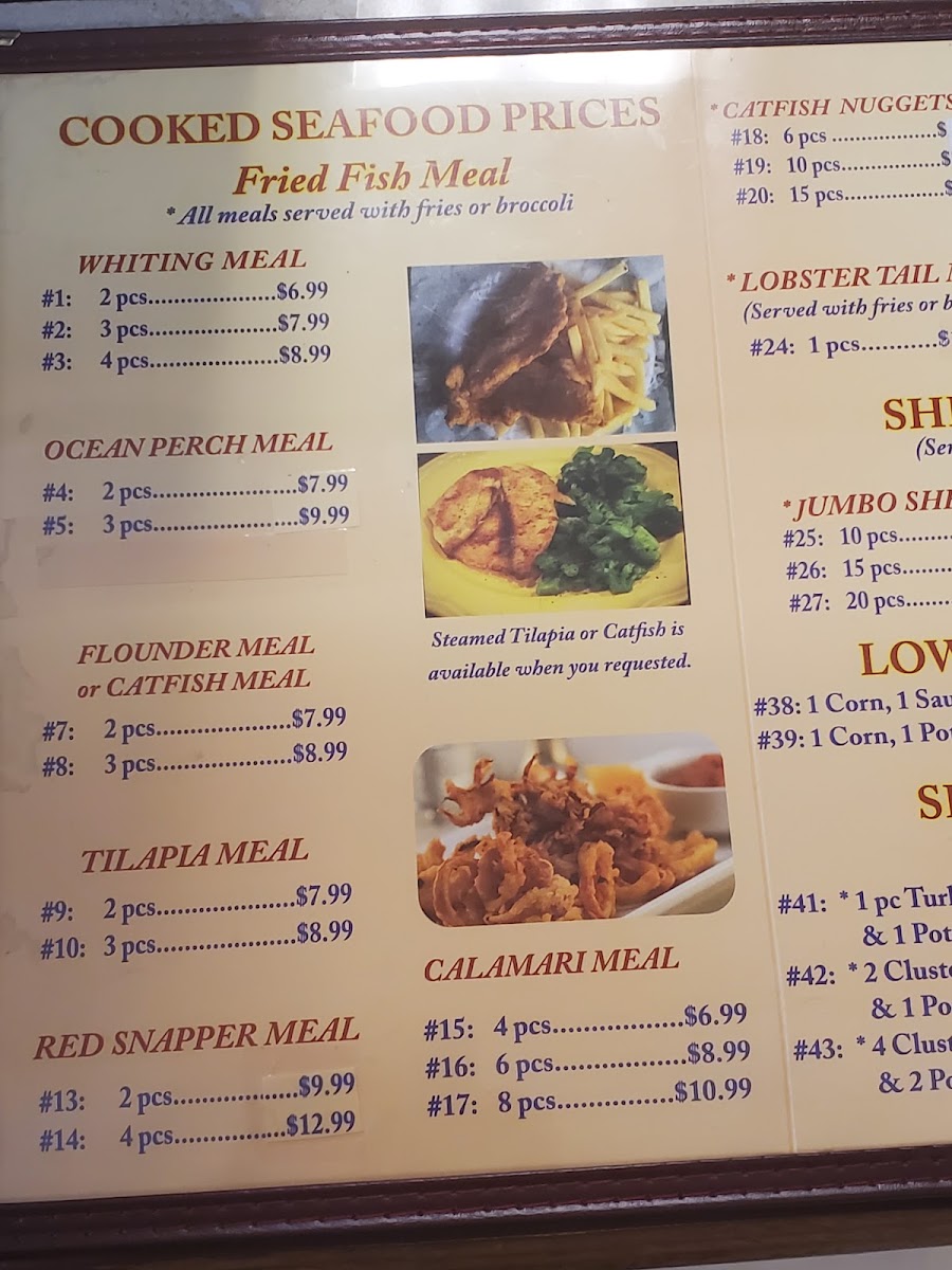 Louisiana Crawfish Menu 3