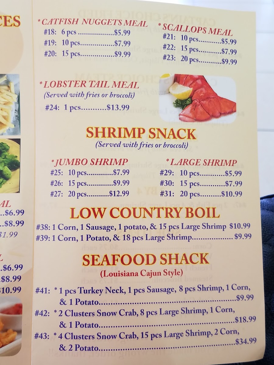 Louisiana Crawfish Menu 5