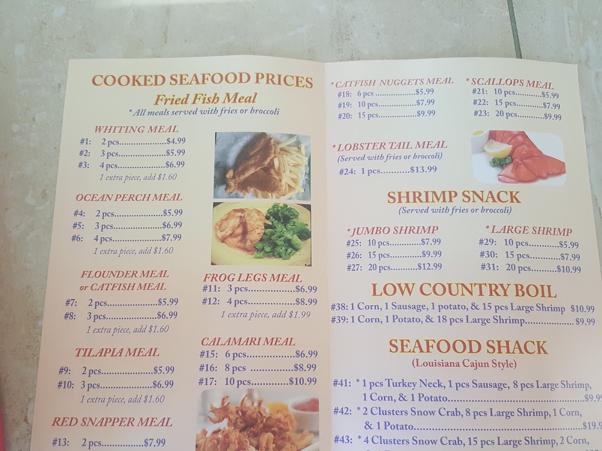 Louisiana Crawfish Menu 9