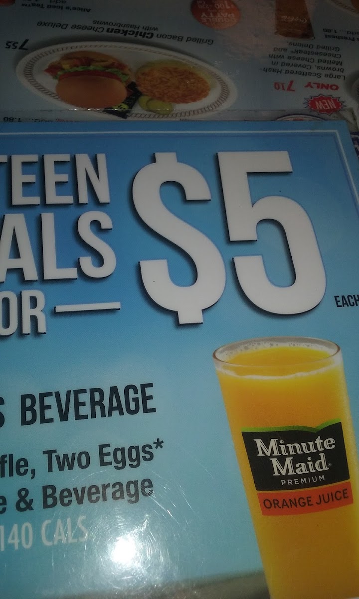 Waffle House Menu 1