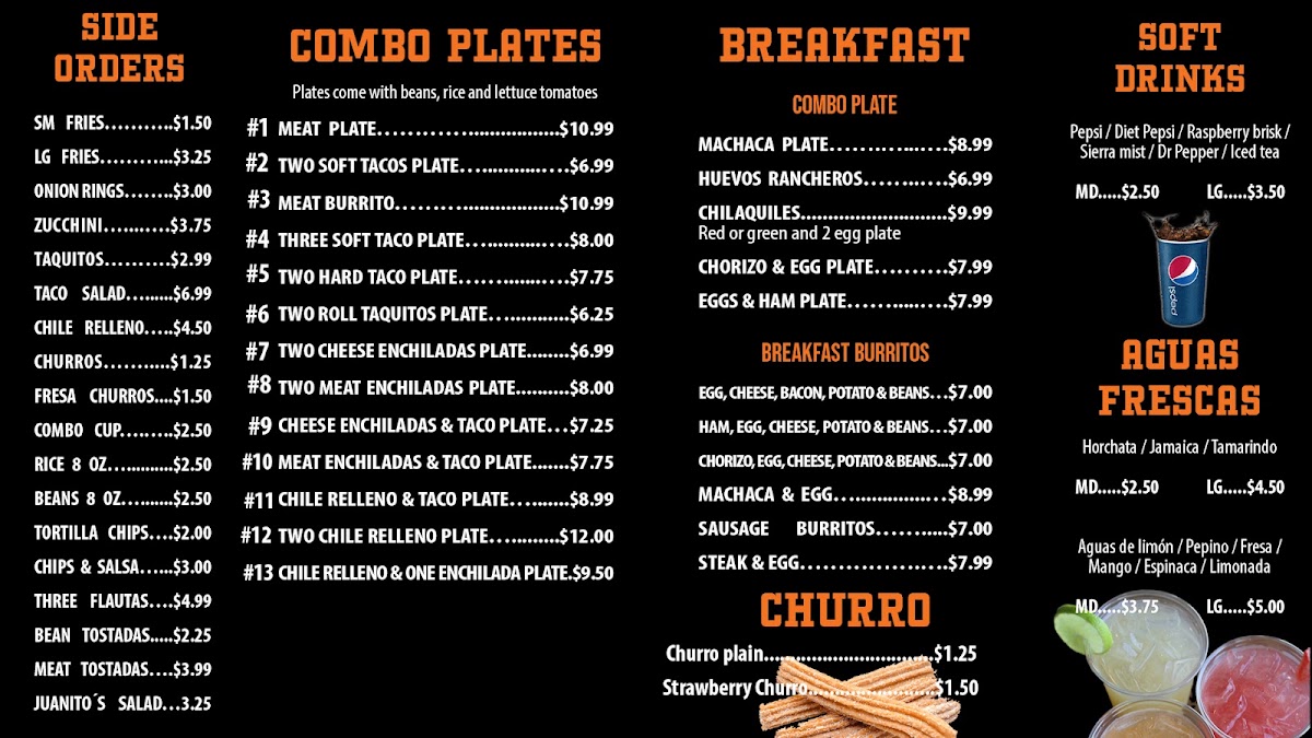 Juanito's Tacos Menu 1