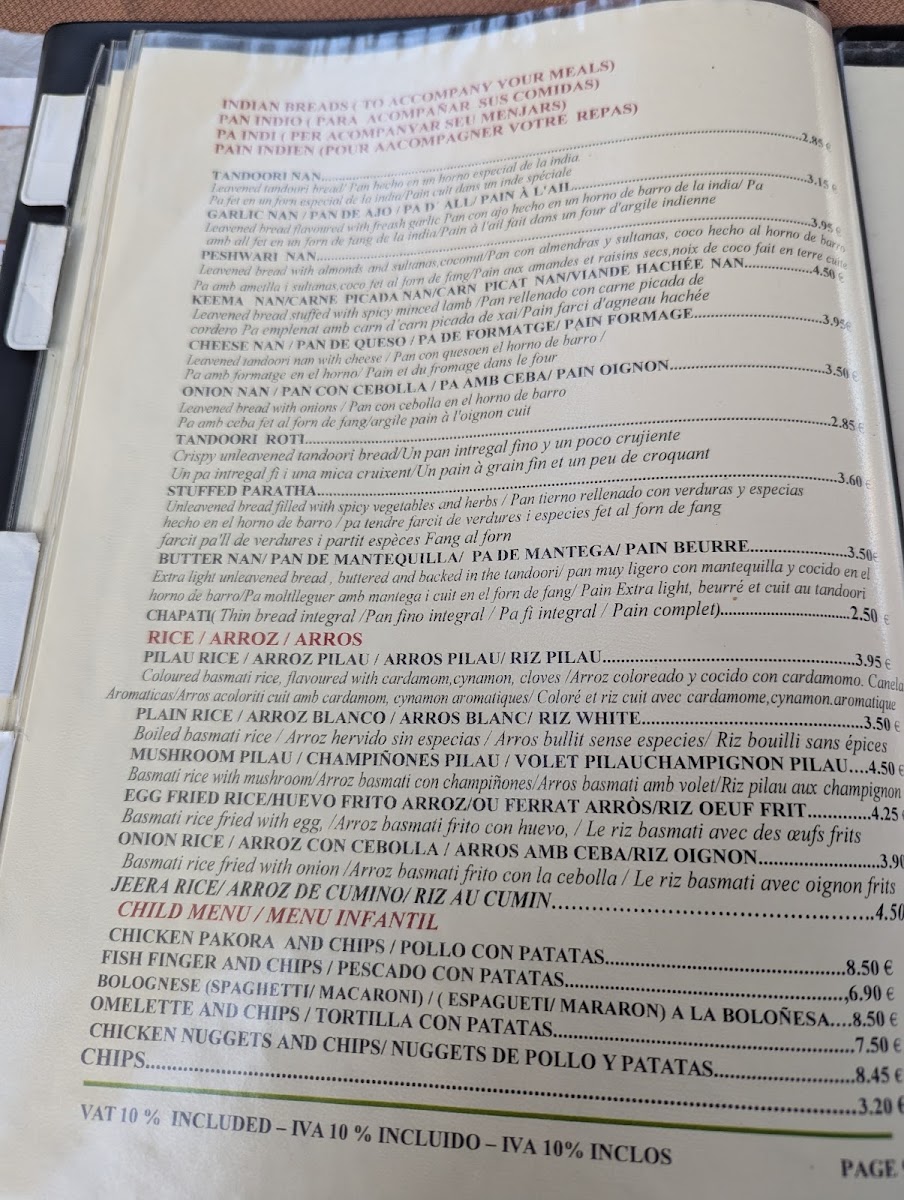 Masala Indian Restaurant Menu 8