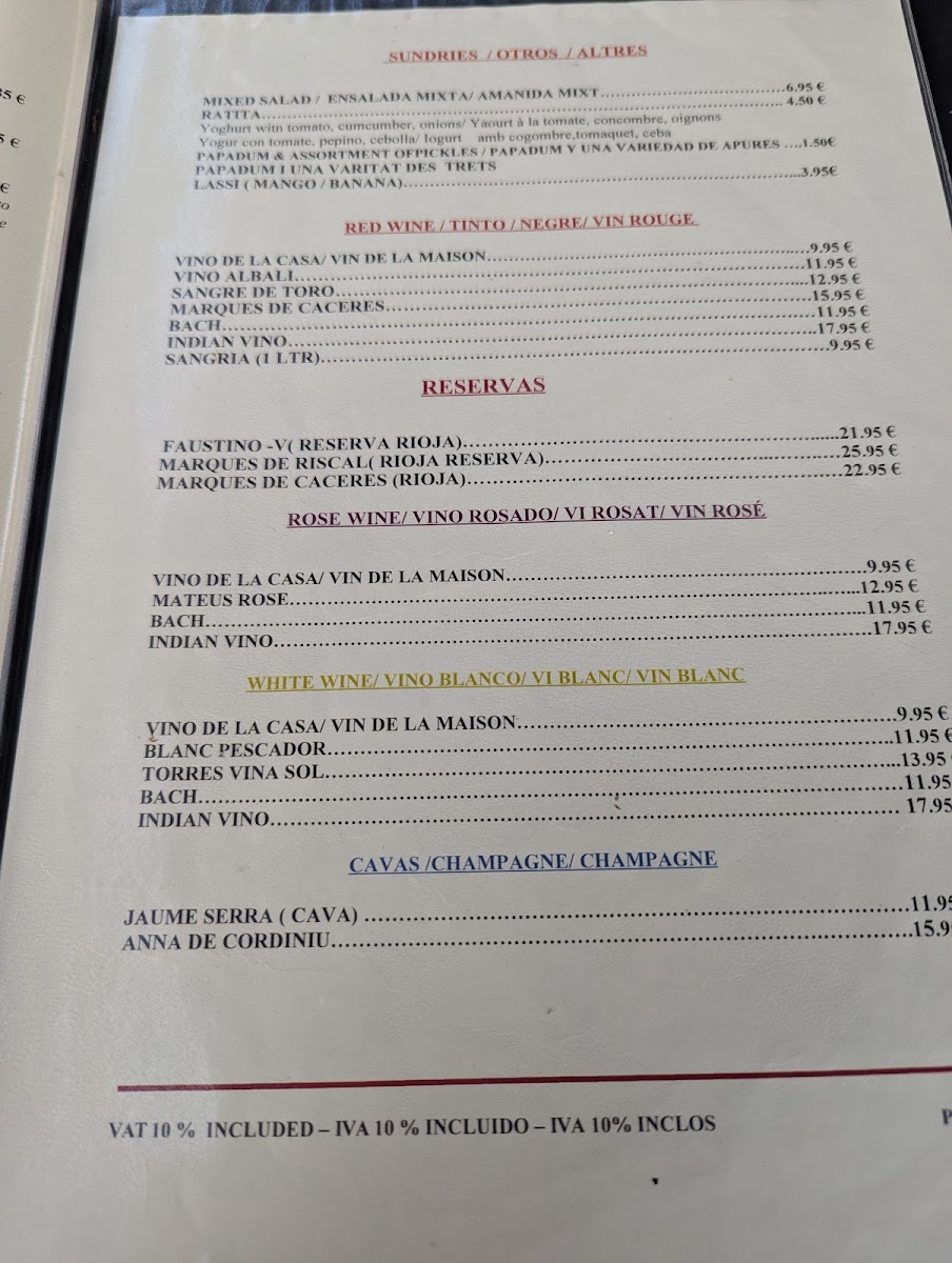 Masala Indian Restaurant Menu 9