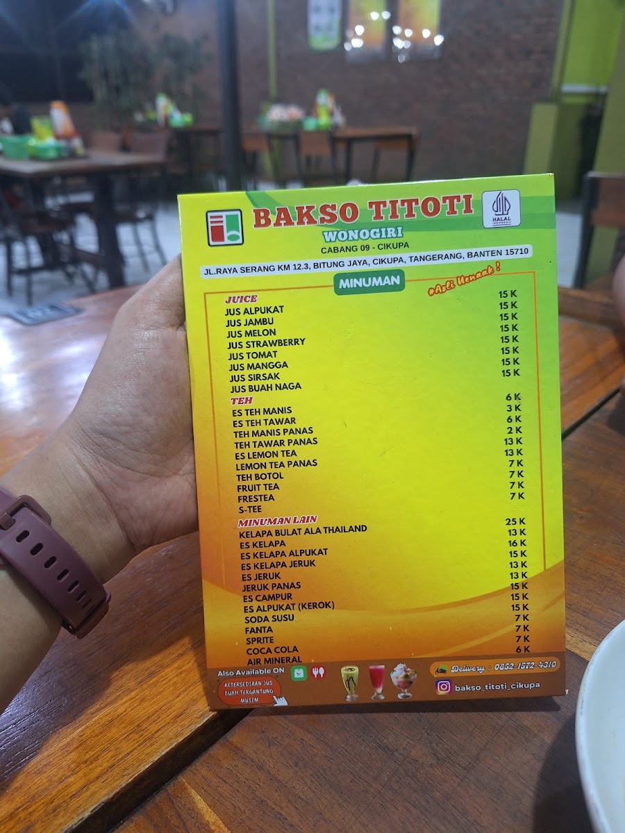 Bakso Titoti Wonogiri Cabang Cikupa Menu 9