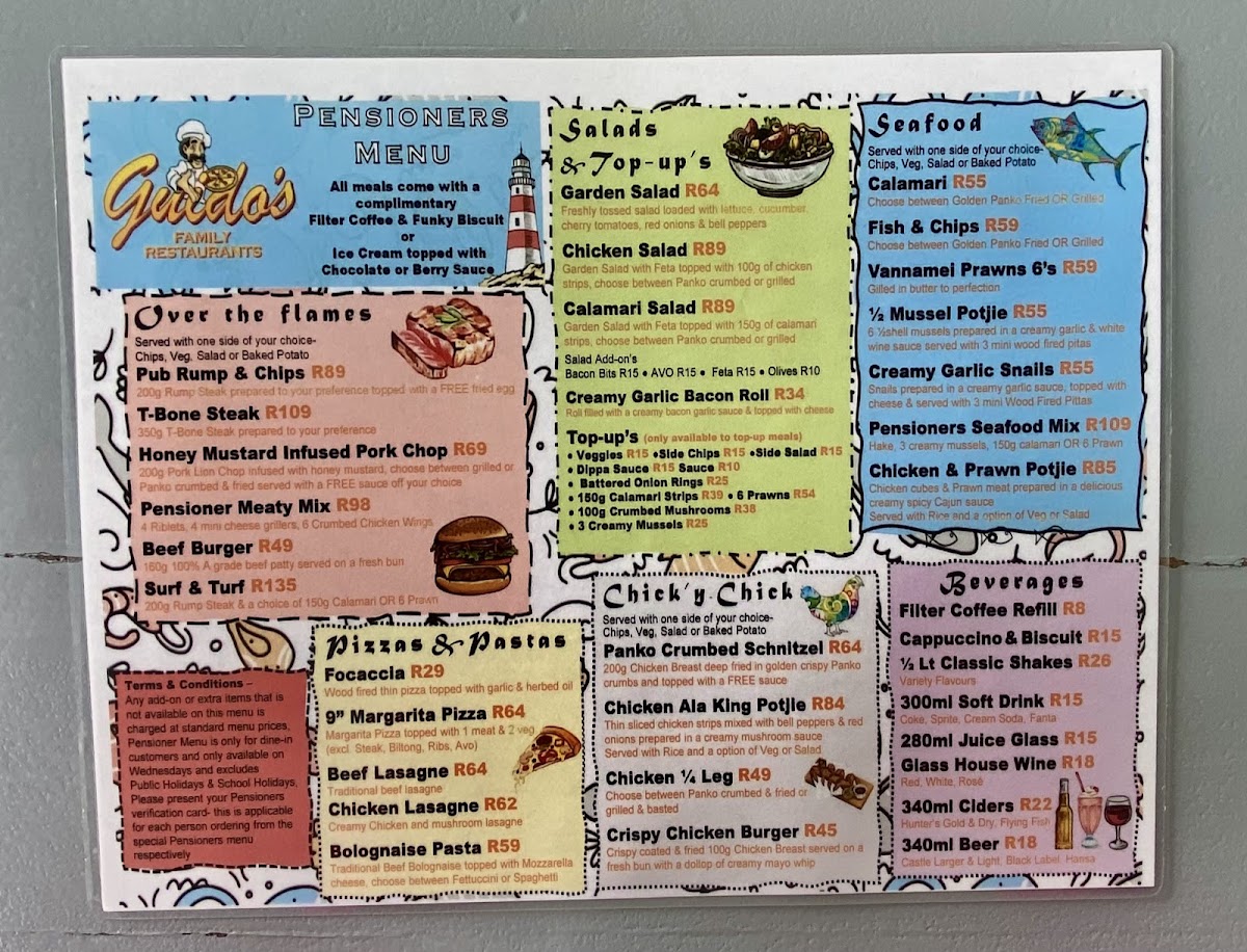 Guido's Port Alfred Menu 6