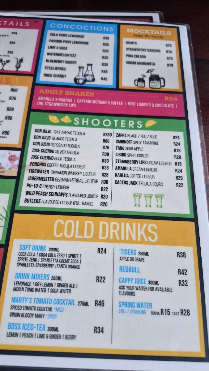 Guido's Port Alfred Menu 7
