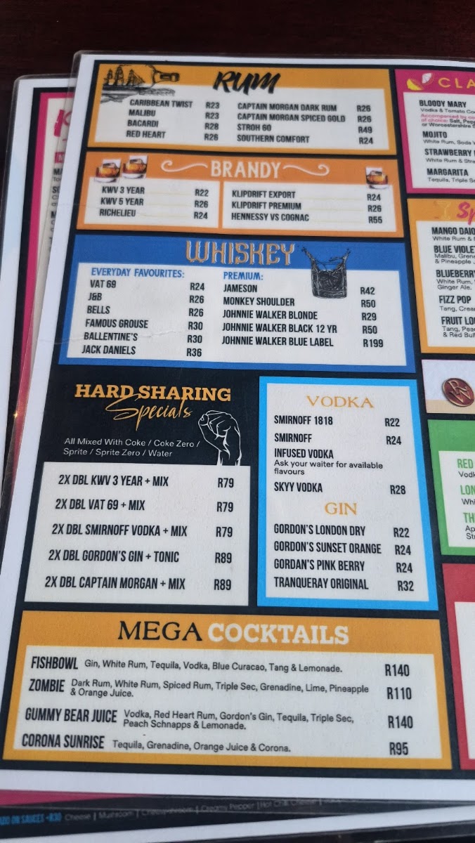 Guido's Port Alfred Menu 8