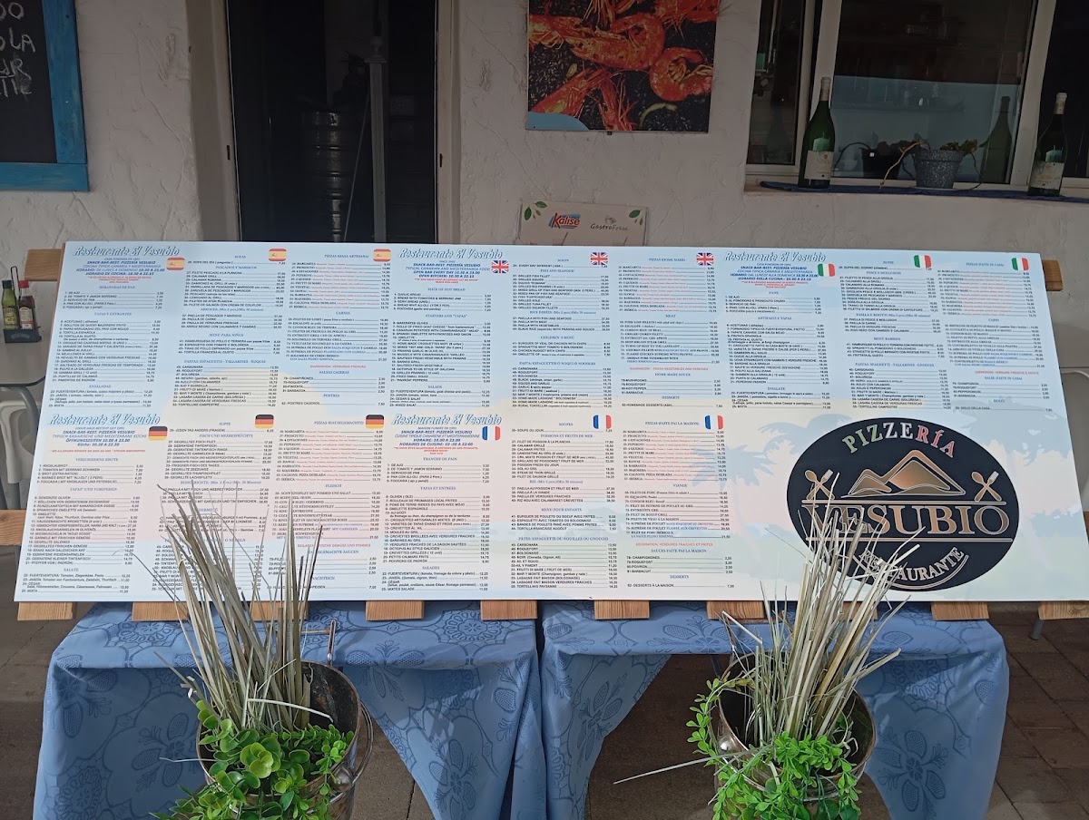 Vesubio Restaurante Menu 2