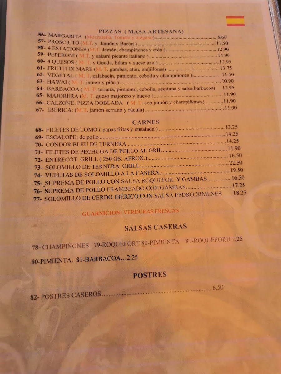 Vesubio Restaurante Menu 4