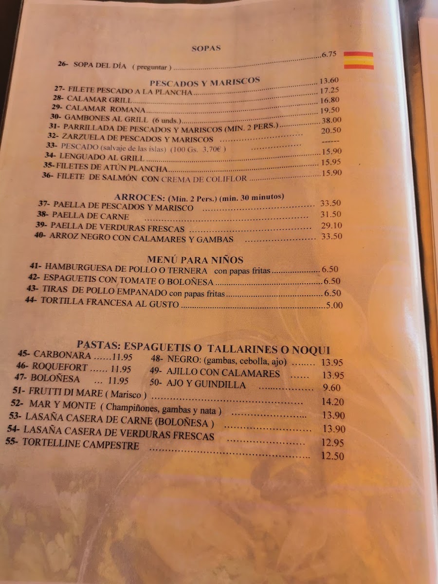 Vesubio Restaurante Menu 7
