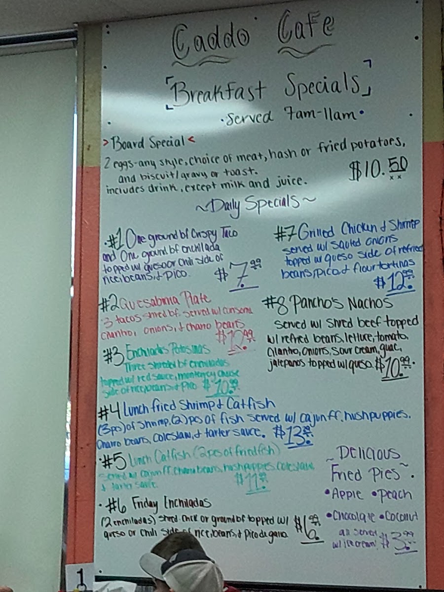 Caddo Cafe Menu 1