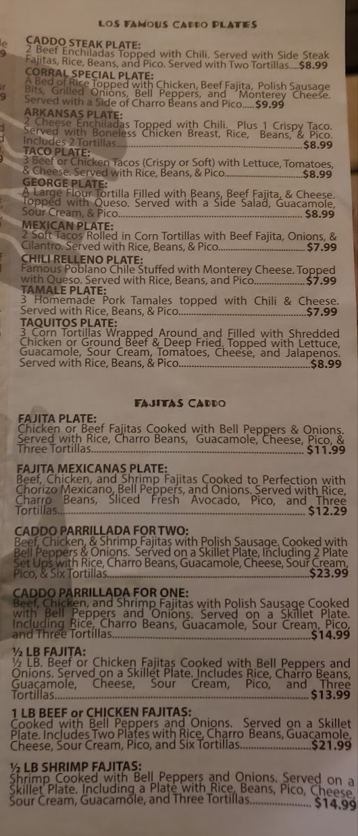 Caddo Cafe Menu 8