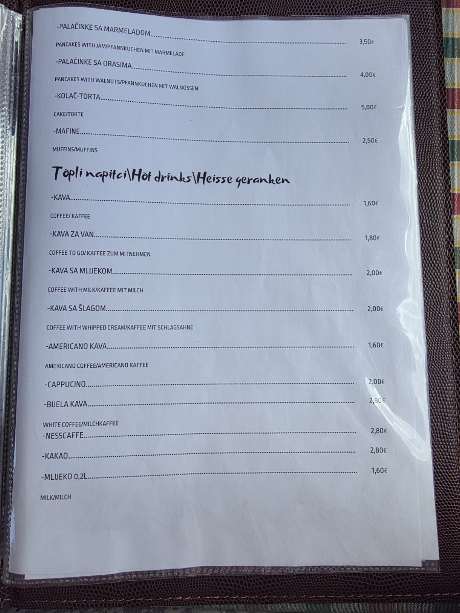 Restoran Robert Udbina Menu 5
