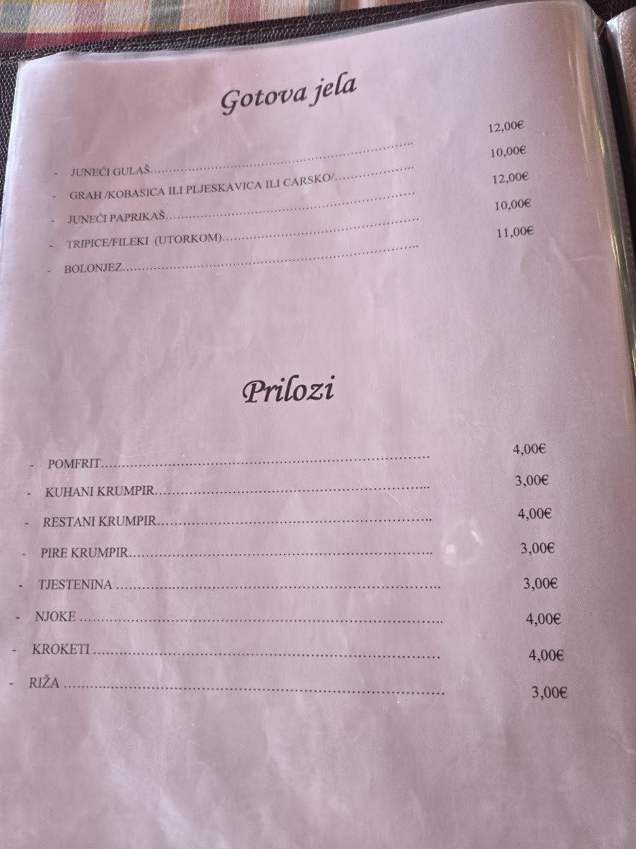 Restoran Robert Udbina Menu 9