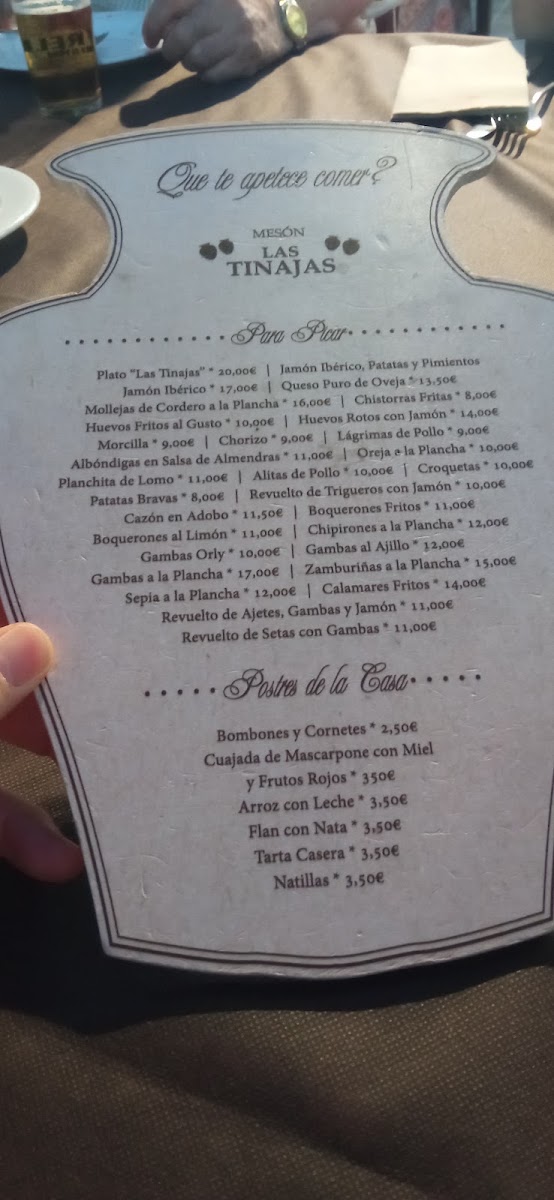 Mesón Las Tinajas Menu 10
