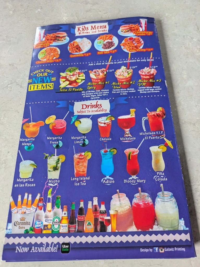 Mariscos El Puerto Escondido - Inglewood 1 Menu 1