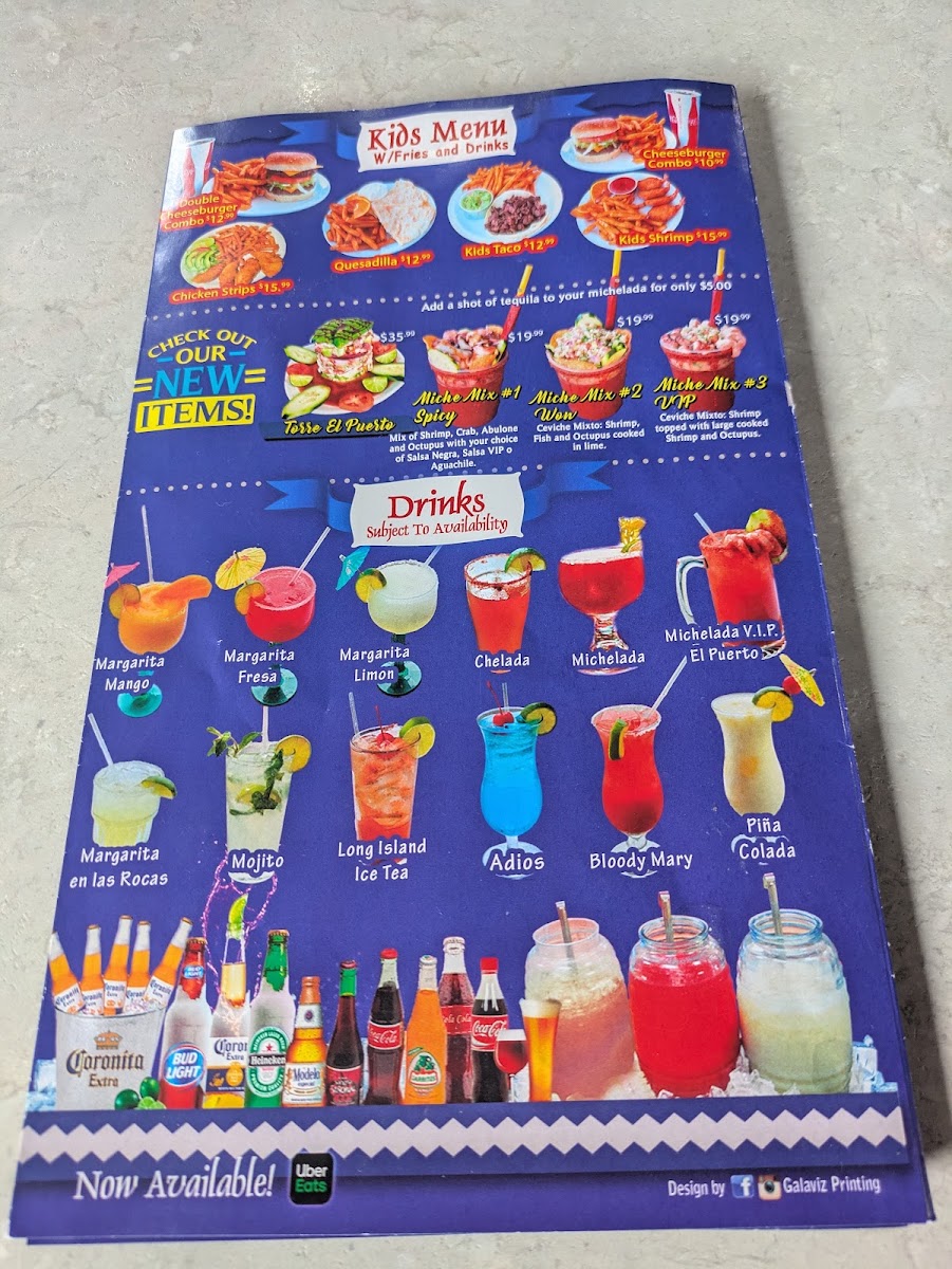 Mariscos El Puerto Escondido - Inglewood 1 Menu 2