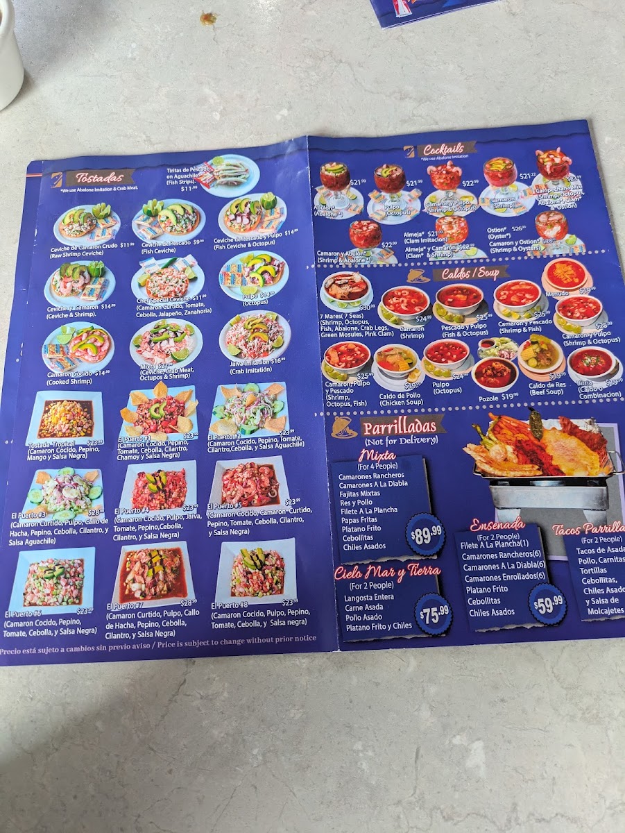 Mariscos El Puerto Escondido - Inglewood 1 Menu 4
