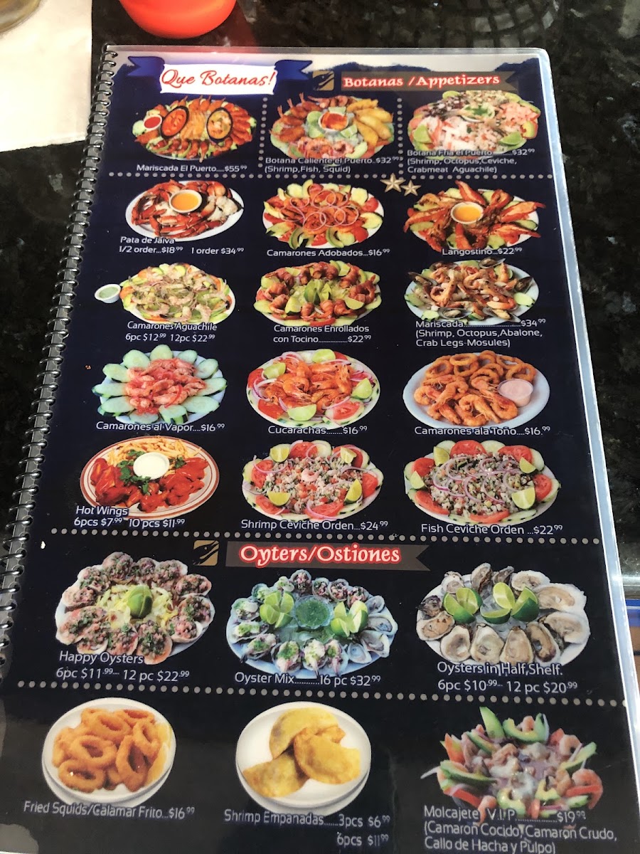 Mariscos El Puerto Escondido - Inglewood 1 Menu 9