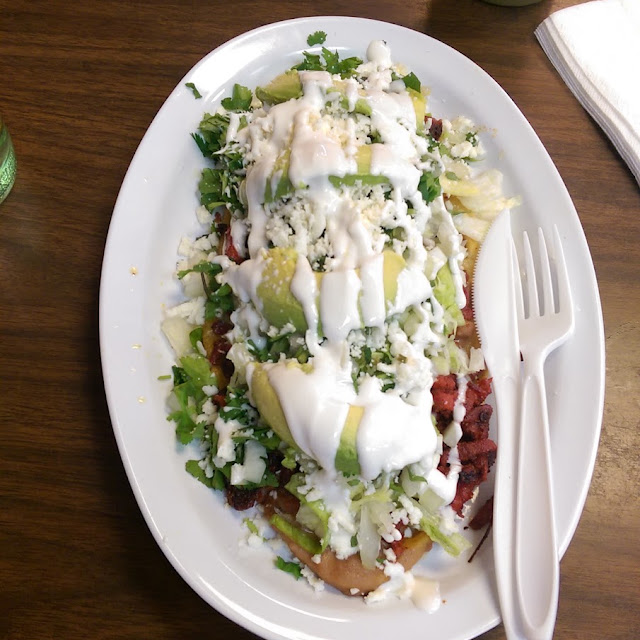 Huarache with Al Pastor